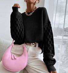 Lizakosht Female O-neck Sweater Fall Winter Knitted Pullovers Women Casual Basic Knitwear Long Sleeve Loose Tops Streetwear