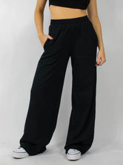 LIZAKOSHT - Elastic Waist Wide Leg Pants