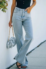 LIZAKOSHT - Side Slit Jeans with Pockets