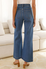 LIZAKOSHT - High Waist Bootcut Jeans with Pockets