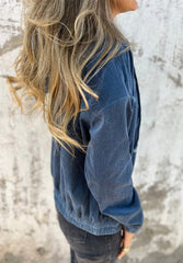 LIZAKOSHT  -  Pocketed Zip Up Long Sleeve Hooded Jacket