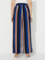 LIZAKOSHT - Side Slit Contrast Wide Leg Pants