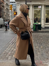 Lizakosht Autumn Winter new Women's Trench Coat Belted Long Warm Wool Jackets Fashion Ladies Oversize High Quality Outerwear