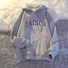 Lizakosht Vintage Letters Print Women Hoodie Thick Warm Girls Sweatshirt Winter Tops Pullovers New Brand Fashion Clothes Slim Fit