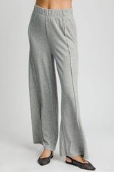 LIZAKOSHT  -  Umgee Elastic Waist Wide Leg Knit Pants