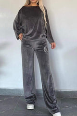 LIZAKOSHT - Full Size Boat Neck Long Sleeve Top and Pants Set