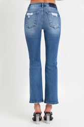 LIZAKOSHT - Full Size Mid Rise Ankle Straight Jeans with Pockets