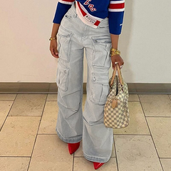 Lizakosht Autumn Winter Pants Women Large Size Loose Corduroy Trousers New Female Retro Elastic Waist Pocket Casual Pants Mori Girl