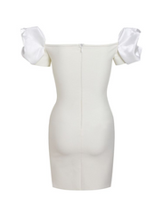 Lizakosht Kritt New Women's Dress Ruffles Off Shoulder Sexy Tight Rayon Bandage Dress Off Back Evening Dress Formal Birthday Dress