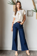 LIZAKOSHT  -  Mittoshop High Waist Wide Leg Jeans