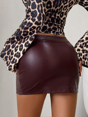 LIZAKOSHT - Devine PU Leather Mini Skirt