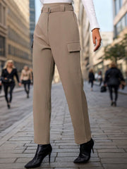 LIZAKOSHT - Perfee High Waist Straight Pants