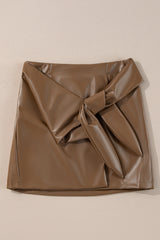 LIZAKOSHT - Bowknot Elastic Waist Mini Skirt