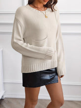 LIZAKOSHT - Round Neck Dropped Shoulder Sweater