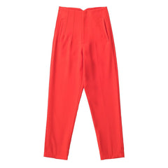 LIZAKOSHT - Women's Plain Pocket High Waist Pants, Casual Straight Leg Trousers, Pants for Women, Ladies Summer Bottoms for Work Office Business