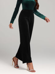 LIZAKOSHT - High Waist Wide Leg Pants