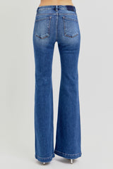 LIZAKOSHT  -  Full Size Low Rise Flare Jeans with Pockets