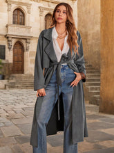 LIZAKOSHT - Tie Waist Long Sleeve Coat