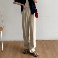 Lizakosht Elegant Formal High Waist Harem Straight Pants Women Bottom New Autumn OL Solid Fashion Loose Suit Trousers Female