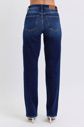 LIZAKOSHT  -  Judy Blue Full Size Raw Hem Straight Leg Jeans