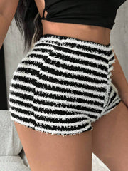 LIZAKOSHT - Striped High Waist Shorts