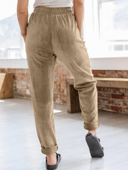 LIZAKOSHT - Drawstring Pants with Pockets
