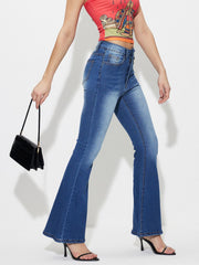 LIZAKOSHT  -  Mid-Rise Waist Bootcut Jeans
