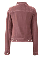 LIZAKOSHT - Button Up Long Sleeve Jacket with Chest Pockets