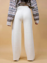 LIZAKOSHT  -  Ribbed Wide Leg Sweater Pants