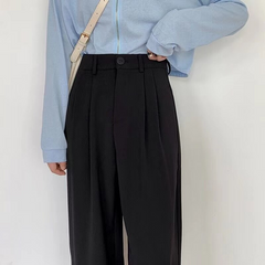Lizakosht Elegant Formal High Waist Harem Straight Pants Women Bottom New Autumn OL Solid Fashion Loose Suit Trousers Female