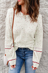 LIZAKOSHT - Pilling Detail Round Neck Long Sleeve Sweater