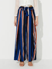 LIZAKOSHT - Side Slit Contrast Wide Leg Pants