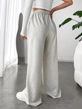 LIZAKOSHT - Elastic Waist Wide Leg Pants