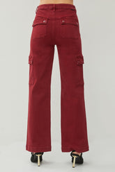 LIZAKOSHT  -  Full Size High Rise Wide Leg Cargo Jeans