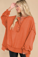 LIZAKOSHT  -  Exposed Seam Long Sleeve Sweatshirt