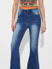 LIZAKOSHT  -  Mid-Rise Waist Bootcut Jeans