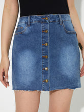 LIZAKOSHT - Pocketed Button Up Denim Skirt