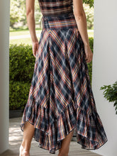 LIZAKOSHT - Plaid Asymmetrical Ruffle Hem Skirt