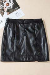 LIZAKOSHT - PU Leather Mini Skirt
