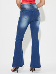 LIZAKOSHT  -  Mid-Rise Waist Bootcut Jeans