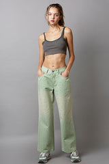 LIZAKOSHT - POL Embellishments Gradient Wide Leg Pants
