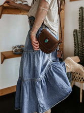 LIZAKOSHT - Tiered Button-Fly Denim Skirt