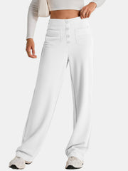 LIZAKOSHT - High Waist Wide Leg Pants