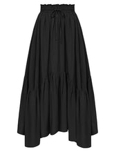 LIZAKOSHT - Smocked Waist Band Ruched Layered Skirt