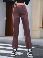 LIZAKOSHT - Straight Leg Jeans with Pockets