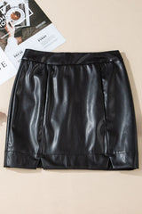 LIZAKOSHT - PU Leather Mini Skirt