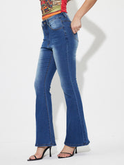 LIZAKOSHT  -  Mid-Rise Waist Bootcut Jeans