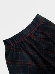 LIZAKOSHT - Plaid Elastic Waist Midi Skirt