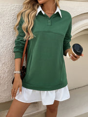LIZAKOSHT - Devine Ruffle Hem Long Sleeve Mini Dress