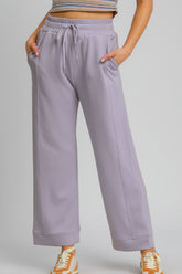 LIZAKOSHT  -  Umgee Drawstring Elastic Waist Wide Leg Pants